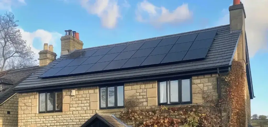 Standard sized black solar panels on a rooftop
